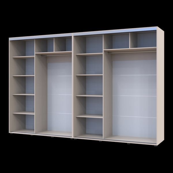 Шкаф купе Doros Сигма Слим Кашемир 2+2 ДСП 330х60х214.4 (42005613) 42005613 фото