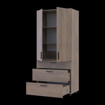 Шафа для одягу Doros Торн Кремона Канноло 2 ДСП/3Ш (полиці) 90х51.6х200 (44900430) 44900430 фото
