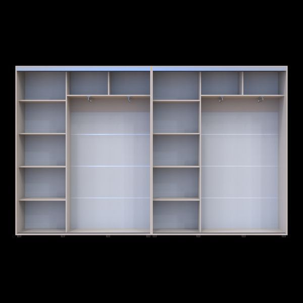 Шкаф купе Doros Сигма Слим Кашемир 2+2 ДСП 340х45х214.4 (42005614) 42005614 фото