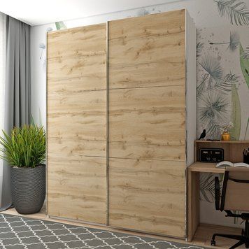 Шафа купе Doros G-Caiser Білий / Дуб Евок 2 ДСП / 3 частини 180х60х240 (42005020) 42005020 фото