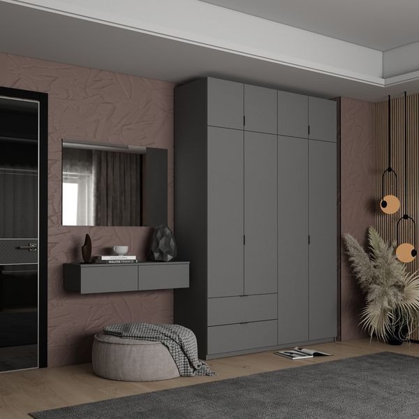 Комплект мебели Doros Левия + зеркало Графит 100х32х100 (42005236) 42005236 фото