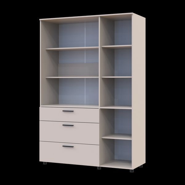 Шафа для одягу Doros Торн Кашемір 3 ДСП/3Ш (полиці) 135х51.6х200 (44900498) 44900498 фото