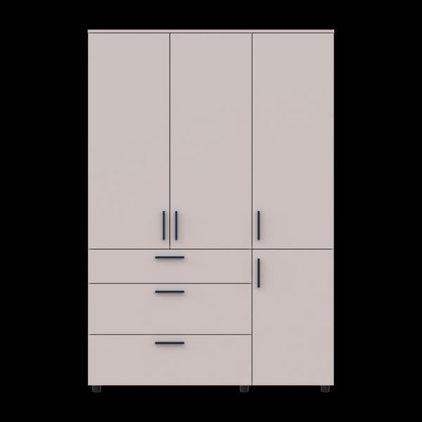 Шкаф для одежды Doros Торн Кашемир 3 ДСП/3Ш (штанга) 135х51.6х200 (44900497) 44900497 фото
