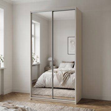 Шафа купе Doros Сіті Лайт Кашемір 2 Дзеркала 120х45х225 (80736344) 80736344 фото
