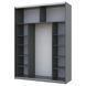 Шкаф купе Doros G-Caiser Антрацит/Дуб Эвок 2 ДСП / 3 части 180х60х240 (42005865) 42005865 фото 2