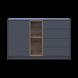 Комод Doros Дейл Антрацит/Дуб Евок 1Д4Ш 135х41х85 (41516351) 41516351 фото 3