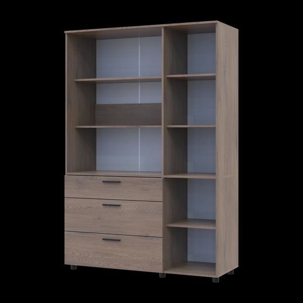Шафа для одягу Doros Торн Кремона Канноло 3 ДСП/3Ш (полиці) 135х51.6х200 (44900478) 44900478 фото