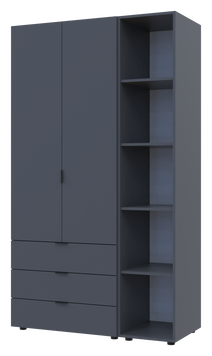 Комплект Doros Гелар с Этажеркой Графит 2 ДСП 115.7х49.5х203.4 (42005054) 42005054 фото