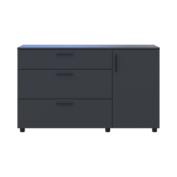 Комод Doros Торн Антрацит 3Ш/1Д 135х51.6х80 (41510185) 41510185 фото