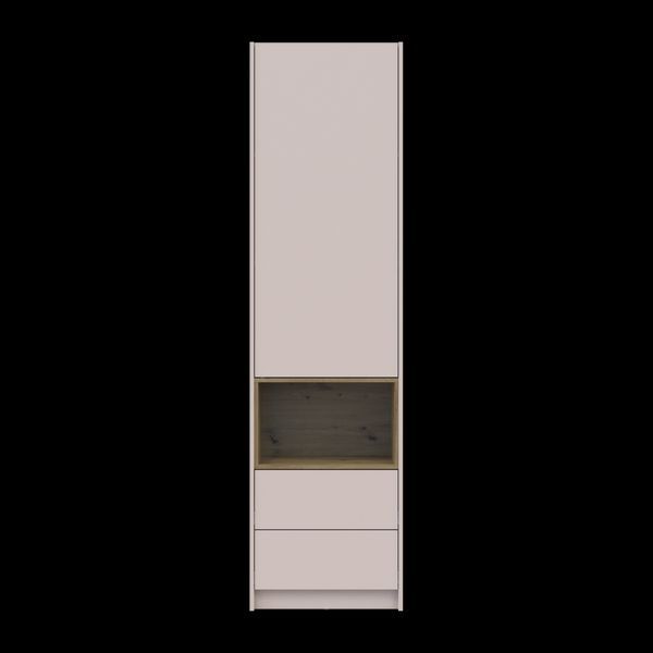 Пенал Doros Дейл Кашемир/Дуб Артизан 1ДСП/2Я 59.2х52х220 (44900553) 44900553 фото