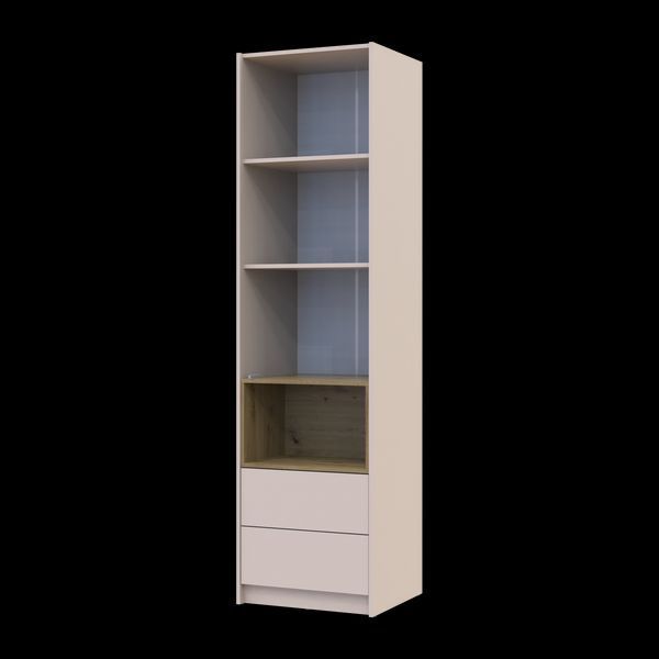 Пенал Doros Дейл Кашемир/Дуб Артизан 1ДСП/2Я 59.2х52х220 (44900553) 44900553 фото