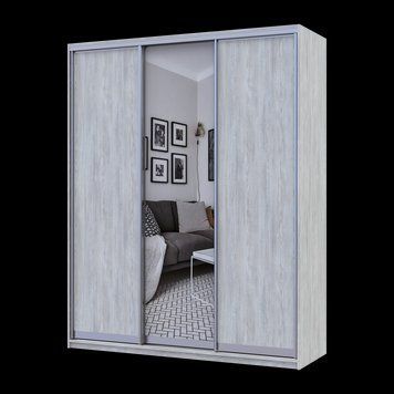 Шкаф купе Doros Сити Лайт Сосна Натти 2 ДСП / 1 зеркало 180х60х225 (80736522) 80736522 фото