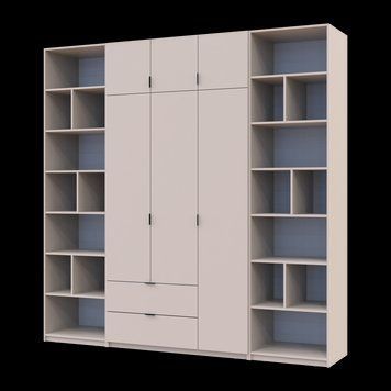 Шафа для одягу з 2 етажерками Doros Лукас Кашемір 3 ДСП 240х50х240 (42005929) 42005929 фото