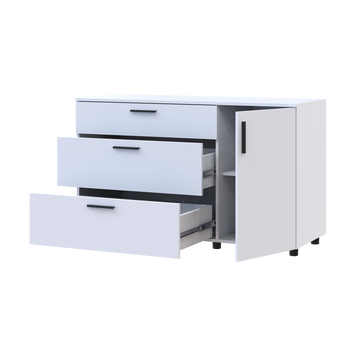 Комод Doros Торн Білий 3Ш/1Д 135х51.6х80 (41510181) 41510181 фото