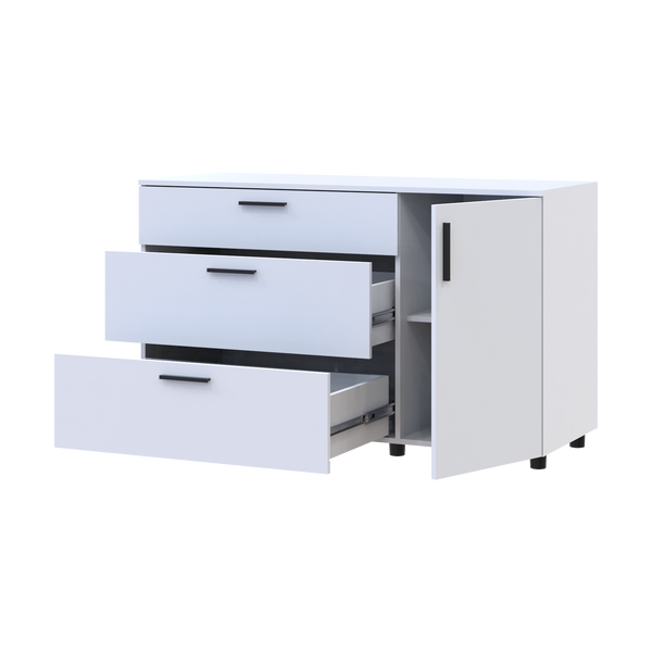 Комод Doros Торн Білий 3Ш/1Д 135х51.6х80 (41510181) 41510181 фото