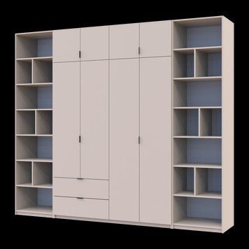 Шафа для одягу з 2 етажерками Doros Лукас Кашемір 4 ДСП 280х50х240 (42005931) 42005931 фото