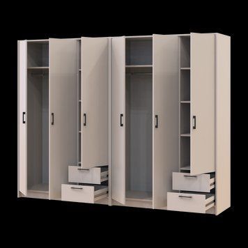 Шафа для одягу Doros Ронді Кашемір 3+3 ДСП 242х52х195 (42005622) 42005622 фото