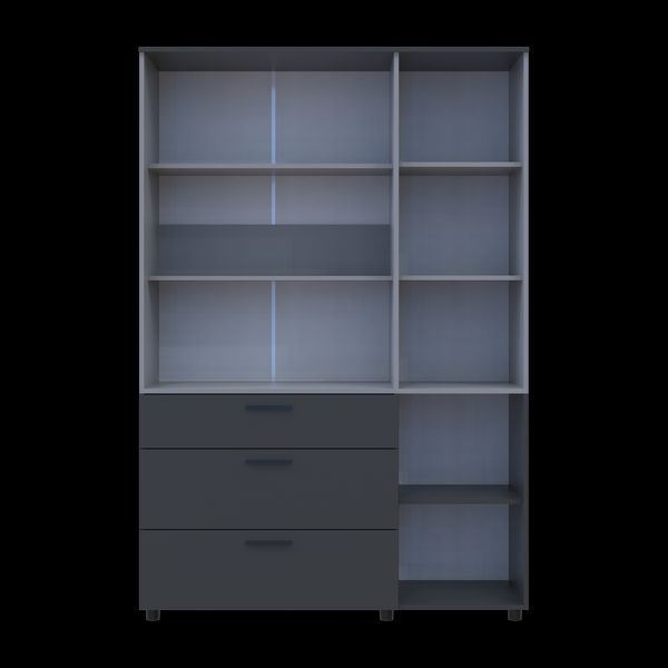 Шкаф для одежды Doros Торн Антрацит/Серый 3 ДСП/3Ш (полки) 135х51.6х200 (44900522) 44900522 фото