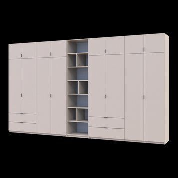 Шкаф для одежды с этажеркой Doros Лукас Кашемир 4+4 ДСП 420х50х240 (42005942) 42005942 фото